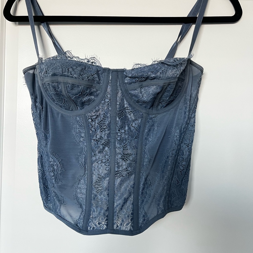 Amazon Essentials Lace Bustier in Blue